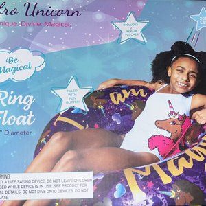 Afro unicorn split ring float 22 inch new